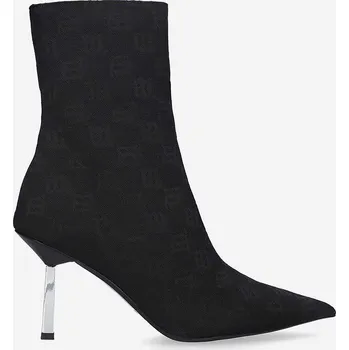 Dámské kozačky Nízké kozačky MISBHV Sasha černá barva, 122BW926-MONOGRAM.B, 37, 99X