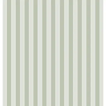 Tapeta Parato Zelená vliesová tapeta na zeď s bílými pruhy 12385 Fiori Country Parato, velikost 10,05 x 0,53 m