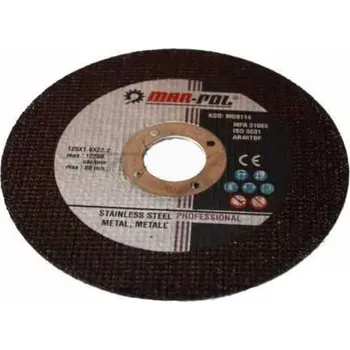 Řezný kotouč Kotouč řezný na ocel, nerez, 125x1,0x22,2mm MAR-POL