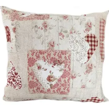 Dekorativní polštářek Dekorační polštář krajkové srdíčko 45 x 45 cm | RTex