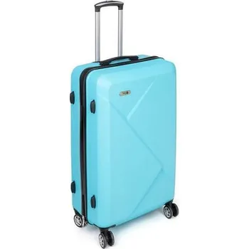 Pretty UP Cestovní skořepinový kufr ABS25 velký, 68 x 47 x 29 cm, světle modrá