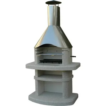 Zahradní gril Landis nerezový, Barva Bílá 23