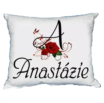 Dekorativní polštářek Polštář s dámským jménem ANASTÁZIE (polštářek dámské jméno )