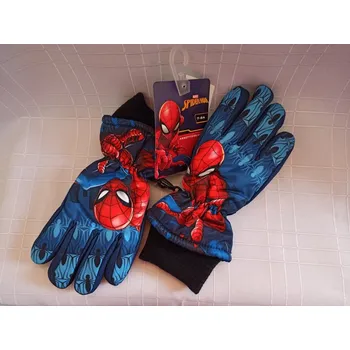 Rukavice Chlapecké lyžařské prstové rukavice Spiderman