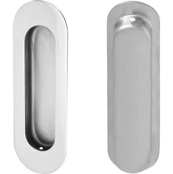Nábytkové kování Onpira Nerezová zápustná úchytka 120x40 mm - oválná