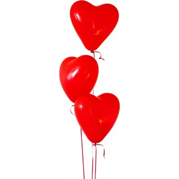 Okenní dekorace Párty balónky SRDCE, červené, sada 100ks SPRINGOS PS0036