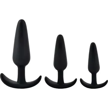 Anální kolík Sada dlouhých silikonových análních kolíků