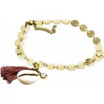 JSB bijoux s.r.o. Zlatý ocelový náramek penízky s přívěskem a krystalem Swarovski Crystal