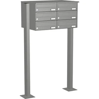 Poštovní schránka Max Knobloch Sestava 6 poštovní schránek KNOBLOCH FS244H Barva: Šedý hliník