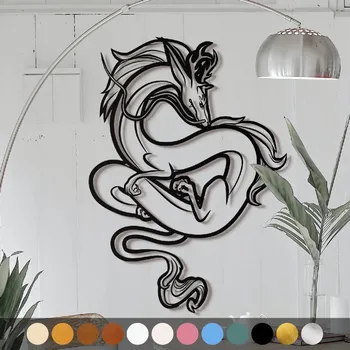 Obraz WoodenPuzzle.cz Dřevěný obraz - Čínský drak Barva: Zelená, Velikost: M