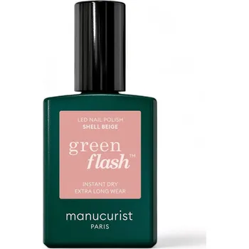 Lak na nehty Manucurist Green Flash LED gel lak na nehty - Shell Beige (15 ml)