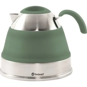 Kempingové nádobí Skládací konvice Outwell Collaps 2,5 l barva tmavě zelená