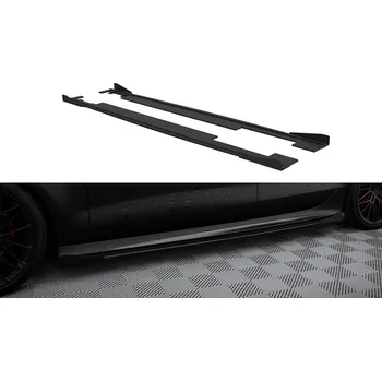 Difuzory bočních lišt Audi A7 S-Line C7 (černá + lesklé klapky)