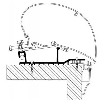 Příslušenství ke karavanu Adaptér pro Hobby na markýzy Thule řady 6/9 rok výroby 2009