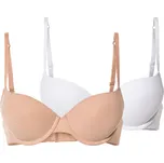 esmara® Dámská push-up podprsenka, 2 kusy (75B, béžová/bílá)