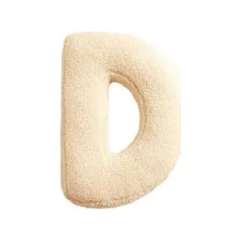 Dekorace do dětského pokoje Mealini Plyšové písmeno D - Krémové