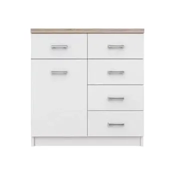 Komoda Komoda 1d4s, dub sonoma / bílá