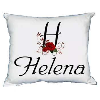 Dekorativní polštářek Polštář s dámským jménem HELENA Červený (polštářek dámské jméno )
