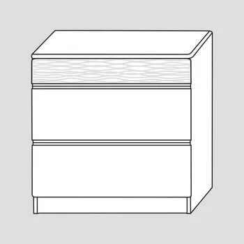 Komoda ROALHOLZ Dřevěná šuplíková komoda z masivu LENIOS III smrk/bílá