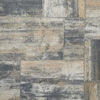 Dlažba SEMMELROCK STEIN + DESIGN SEMMELROCK Citytop Grande kombi Protect 6 cm bíložlutočerná