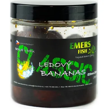 Boilies Emersfish Boilie Classic V Dipu Ledový Bananas 20 mm 200 ml