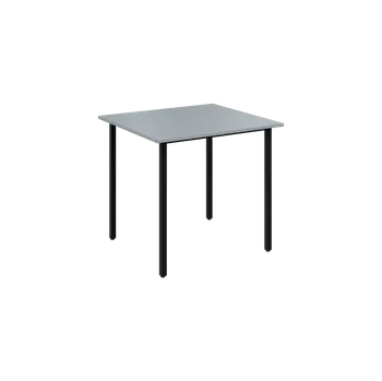 Jídelní stůl JSB 80 N jídelní stůl, kovová podnož černá, deska 18 mm, 800x800 mm, šedá