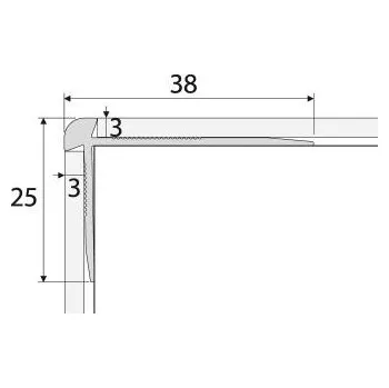 Schodový profil AC28 pro podlahy tl. 3mm délka 270 cm, EFFECTOR Světlá bronz 02 (šampaň)