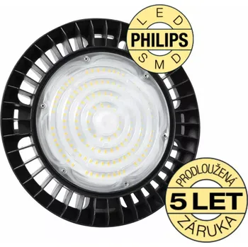 LED průmyslové svítidlo HB UFO 100W - STMÍVATELNÉ - 16000 lm 4000K - značkové čipy PHILIPS - životnost >50000 hodin, záruční doba 5 let