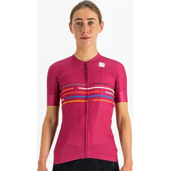 cyklistický dres SPORTFUL Cyklistický dres s krátkým rukávem - VELODROME - cyklámenová L