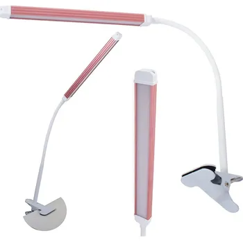 Lampička MrHome Stolní lampa bez stínu s kosmetickým klipem, 2 barvy světla