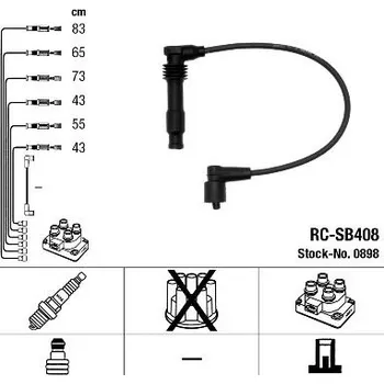 Zapalovací kabel Sada kabelů pro zapalování NGK 0898
