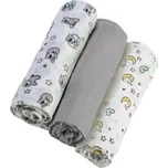 BabyOno Mušelínové pleny 3ks - šedá