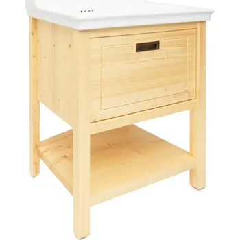 Koupelnový nábytek Country skříňka s um. 80 cm, přírodní COUNTRY80ZNA