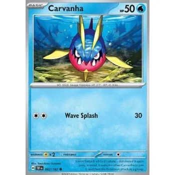 Sběratelská karetní hra Pokémon TEF 042/162 Carvanha - Temporal Forces Stav: Near Mint, Verze: NORMAL