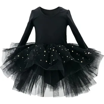 Dívčí šaty Dívčí baletní šaty s dlouhým rukávem - Černá 2,59 x 62 cm