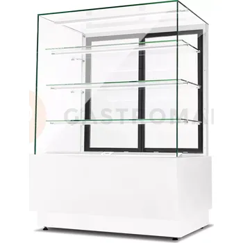 Chladící cukrářská vitrína, bílý vnitřek, 900x690x1300 mm | RESTO QUALITY, Dolce Visione Basic 900 W1 Bianco