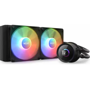 Počítačové chlazení NZXT Kraken 240 RGB RL-KR240-B1 NZXT vodní chladič Kraken 240 RGB / 2x120mm fan / 4-pin PWM / LCD disp. / 6 let
