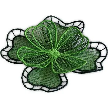 umělá květina Vyšívaný čtyřlístek zelený dekorace