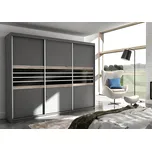 Skříň SHOKIN 250, láva/černé sklo +možnost VÝNOSU + vyzvednutí ZDARMA