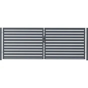 Plot Brána POLARGOS Safir Element 400 x 150 cm dvoukřídlá stavebnicové provedení 7024 grafitová šedá