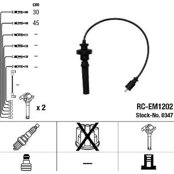 Zapalovací kabel Sada kabelů pro zapalování NGK RC-EM1202