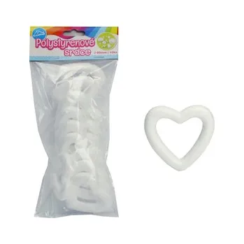 Polystyren - Srdce obrys 60mm, 10ks LUMA