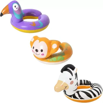 Nafukovací kruh Safari - mix 3 druhy (zebra,tukan,opice) Bestway 36112