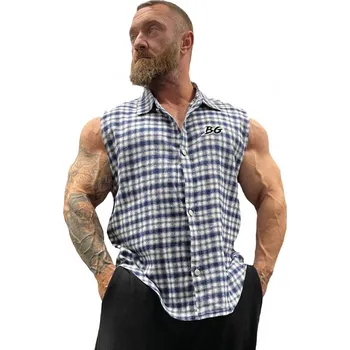 Pánská košile Bizon Gym Košile 702 - bez rukávů XXL