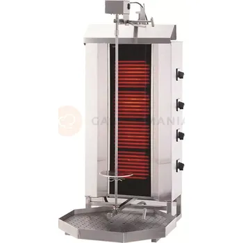 Námořní AV technika Gyros/kebab gril elektrický, 4 hořáky, zátěž 60 kg, 550x700x1200 mm | RESTO QUALITY, KLG231