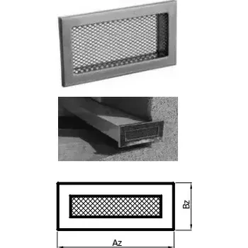 Karl - Ukončení kanálu mřížkou, 200 x 90 mm, nerez