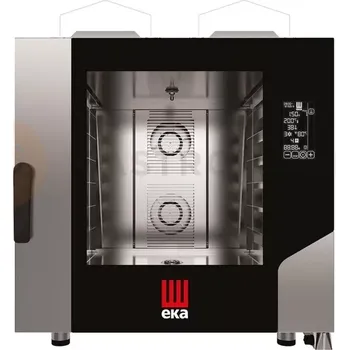 Konvektomat plynový 6x 600x400, s přímým nástřikem, elektronické ovládání | EKA, Millennial Black Mask BAKERY