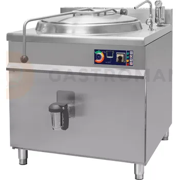 Kotel Elektrický varný kotel s nepřímým ohřevem, možnost míchadla, 18 kW, 400 V, 100 l, 900x900x900 mm | RESTO QUALITY, RQLR-101E