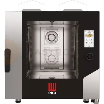 Konvektomat plynový 6x 600x400, s přímým nástřikem, dotyková obrazovka, s mycím systémem a sondou | EKA, Millennial Touch Screen BAKERY