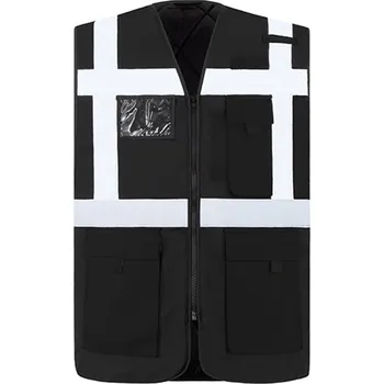 Pánská vesta Korntex Wismar Multifunkční reflexní pracovní vesta KX165 Black XXL